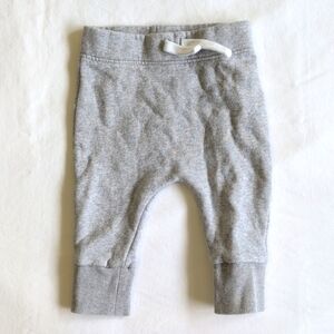 rise little earthling gray organic cotton blend joggers 6-9 months baby